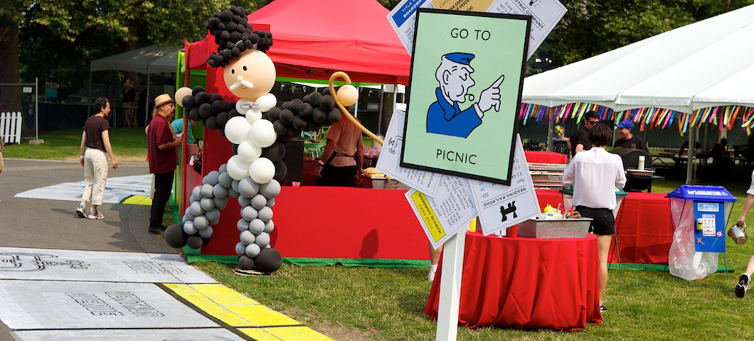 Monopoly themed outdoor event